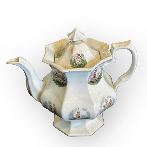 Historical Staffordshire Arms of States Ironstone Coffee/Tea Pot - Picture 3 of 14